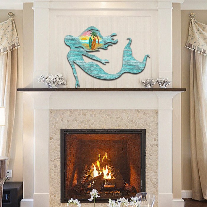 Outdoor mermaid wall decor