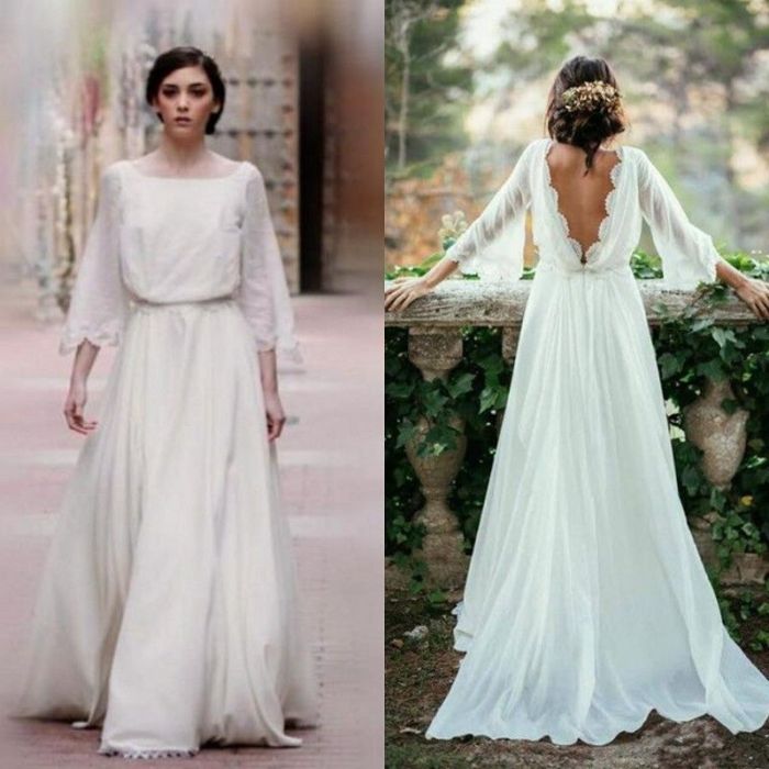 Inexpensive boho wedding dress