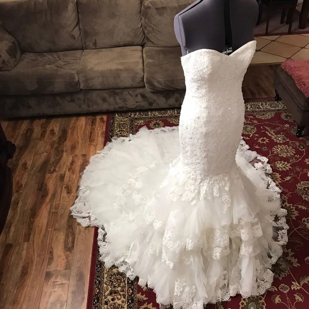 Lace corset mermaid wedding dress