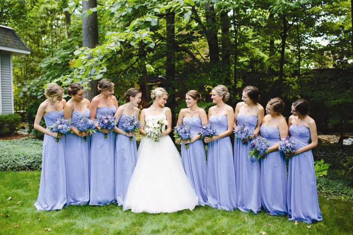 Ivory blue wedding dress